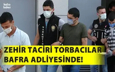 Uyuşturucu ticaretinden 4 kişi Bafra Adliyesine sevk edildi