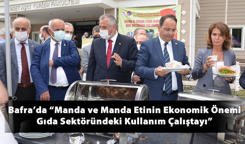 Bafra'da “Manda ve Manda EtininEkonomik Önemi Gıda Sektöründeki Kullanımı Çalıştayı” - Samsun Bafra Kaymakamlığı İl Tarım ve Orman Müdürlüğü tarafından “Manda ve Manda Etinin Ekonomik Önemi Gıda Sektöründeki Kullanım Çalıştayı" düzenlendi.