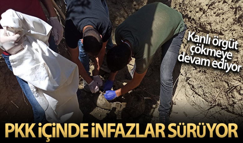 PKK içinde infazlar sürüyor - Diyarbakır İl Jandarma Komutanlığı ekipleri tarafından yapılan istihbarı çalışmalar neticesinde bir teröristin örgüt içinde infaz edildiği tespit edildi. Çalışmalarını yoğunlaştıran ekipler teröristin cesedinin bulunduğu bölgeye operasyon yaptı. Operasyonda örgüt içinde infaz edilen teröristin cesedi toprağa gömülü vaziyette bulundu.