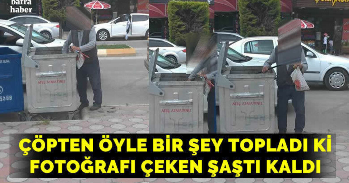Çöpten Öyle Bir Şey Topladı Ki, Fotoğrafı Çeken Şatı Kaldı!