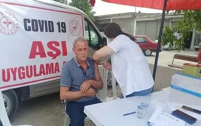 ‘Mavi’ ilçede sanayide aşı çalışması
