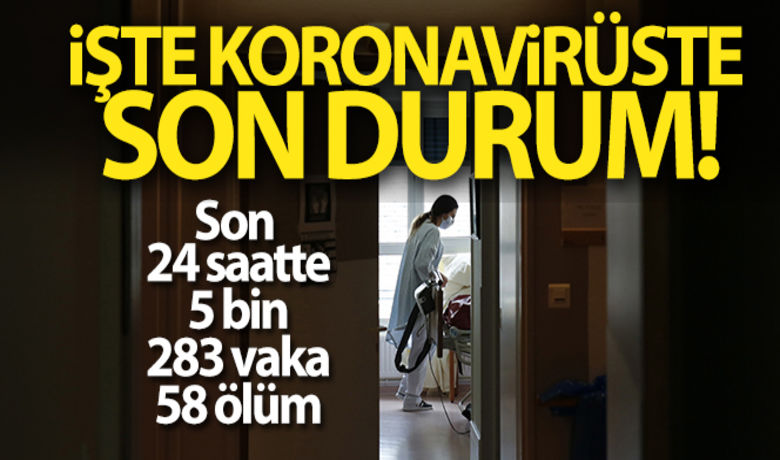 Türkiye'de son 24 saatte 5.283 koronavirüs vakası - Türkiye'de son 24 saatte 5.283 koronavirüs vakası tespit edildi. 58 kişi hayatını kaybetti.