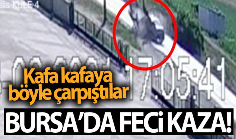 Otomobil ile motosikletin kafa kafayaçarpıştığı kazanın görüntüleri ortaya çıktı - Bursa'nın Karacabey ilçesinde otomobille motosikletin virajda kafa kafaya çarpışması sonucu bir kişinin hayatını kaybettiği kazanın güvenlik kamerası kayıtları ortaya çıktı.