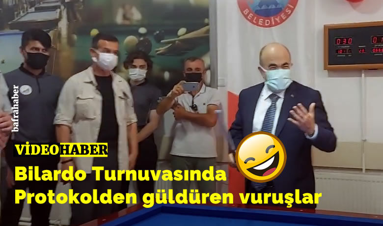 Bafra Bilardo Turnuvası - Protokolden Güldüren Vuruşlar