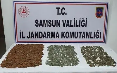 Samsun’da 2 bin 333 tarihi sikke ele geçirildi
