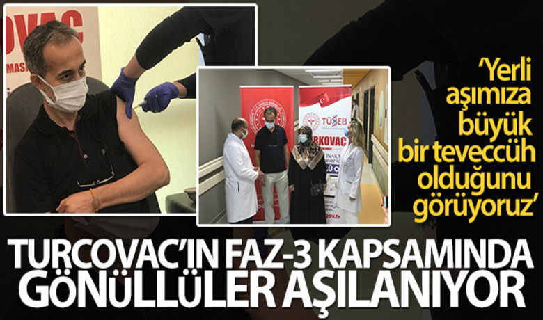 Turkovac'ın Faz-3 çalışmalarıkapsamında İstanbul'da gönüllüler aşılanıyor - İlk yerli inaktif Covid-19 aşısı Turkovac'ın Faz-3 çalışmaları kapsamında gönüllülerin aşılanmasına devam ediliyor. Aşılamayla ilgili konuşan Türkiye Sağlık Enstitüleri Başkanı Prof. Dr. Erhan Akdoğan, “Şu anda yerli aşımıza büyük bir teveccüh olduğunu görüyoruz. Bunun dışında TÜSEB’in desteklemiş olduğu başka aşı çalışmaları da var. Gönüllü olmak isteyen vatandaşlarımızı aşı çalışmalarına katılmaya davet ediyoruz” dedi.