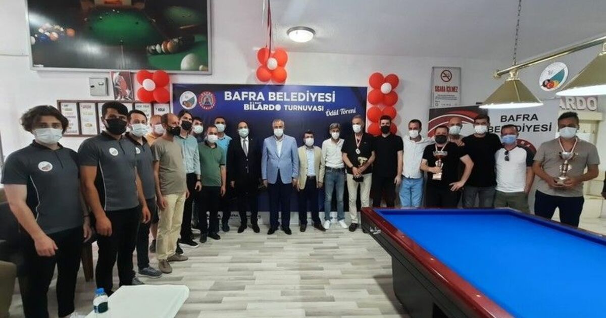 Bafra Belediyesi Bilardo Turnuvası sona erdi