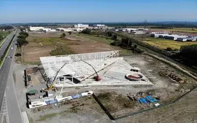 Bilim ve Teknoloji Merkezi’nin çelik çatı montajı devam ediyor
