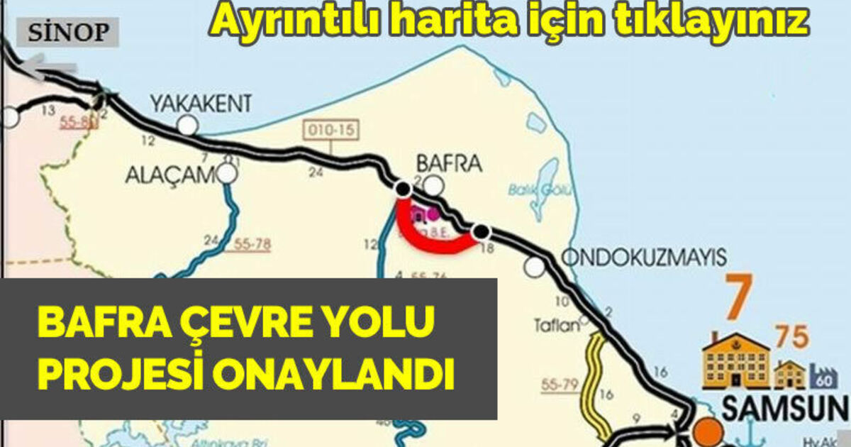Bafra Çevre Yolu Projesi onaylandı