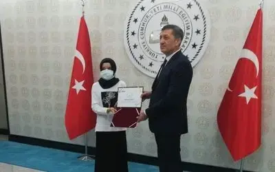 Resim yarışmasında Türkiye ikincisi oldu
