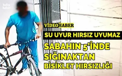 Sabahın 5’inde Sığınaktan Bisiklet Hırsızlığı
