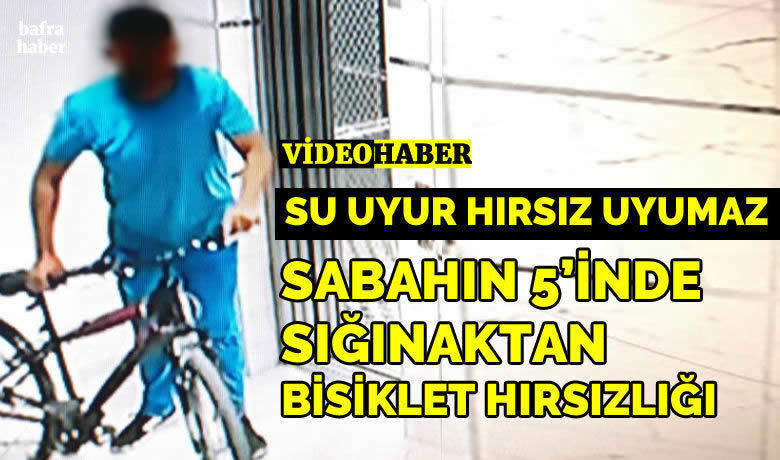 Sabahın 5’inde Sığınaktan Bisiklet Hırsızlığı - Samsun'un Bafra ilçesinde henüz kimliği belirlenemeyen bir şahsın apartman sığınağındaki bisikleti çalma anı güvenlik kamerasına yansıdı. 