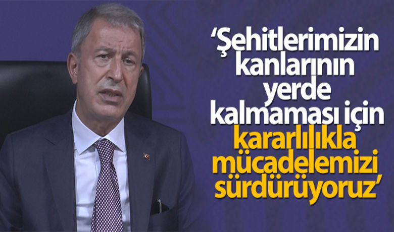 Bakan Akar: 'Şehitlerimizin kanlarının yerdekalmaması için kararlılıkla mücadelemizi sürdürüyoruz' - Milli Savunma Bakanı Hulusi Akar, Kayseri’de yaptığı ziyaretlerine AK Parti Kayseri İl Başkanlığında devam etti. Cumhurbaşkanı Recep Tayyip Erdoğan ve 81 il teşkilatının online bayramlaşmasına katılan Bakan Akar, toplantı öncesi yaptığı açıklamasında “Şehitlerimizin kanlarının yerde kalmaması için kararlılıkla mücadelemizi sürdürüyoruz” dedi.