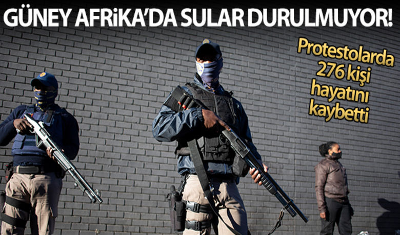 Güney Afrika'daki protestolardacan kaybı 276'ya yükseldi - Güney Afrika’da eski Cumhurbaşkanı Jacob Zuma’nın tutuklanmasının ardından patlak veren yağma ve şiddet olaylarında hayatını kaybedenlerin sayısı 276’ya yükseldiği bildirildi.