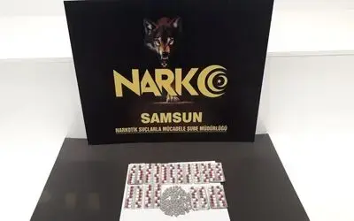 Uyuşturucu haplarla yakalandı
