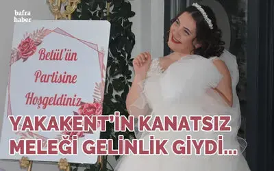Annesinin ’kanatsız meleği’ gelinlik giydi