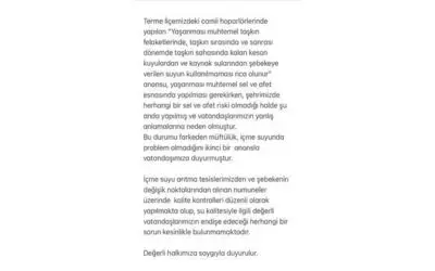 ‘İçme suyu’ anonsu yanlış anlaşıldı, ilçede kargaşa oldu
