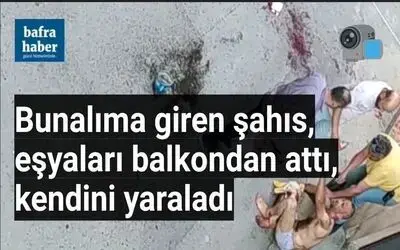 Bunalıma Giren Şahıs, Eşyaları Balkondan Attı, Kendini Yaraladı