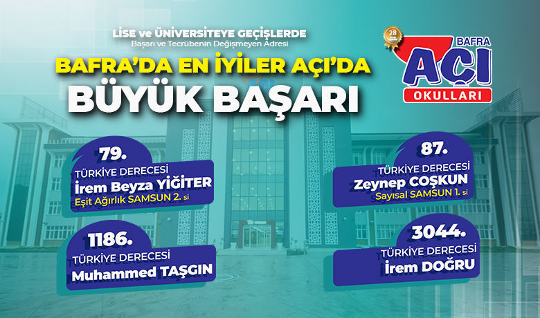 Samsun’un En’leri Başarının Adresi Bafra Açı Okullarından