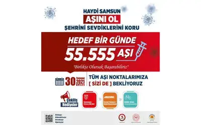 Samsun bir günde 50 bin kişiyi aşılayarak rekor kırdı
