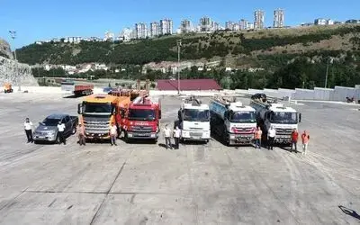 Samsun Büyükşehir ekipleri yangın bölgesinde
