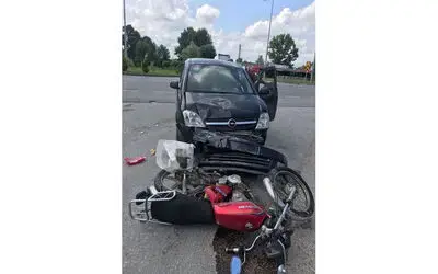 Samsun’da hafif ticari araçla motosiklet çarpıştı: 1 yaralı

