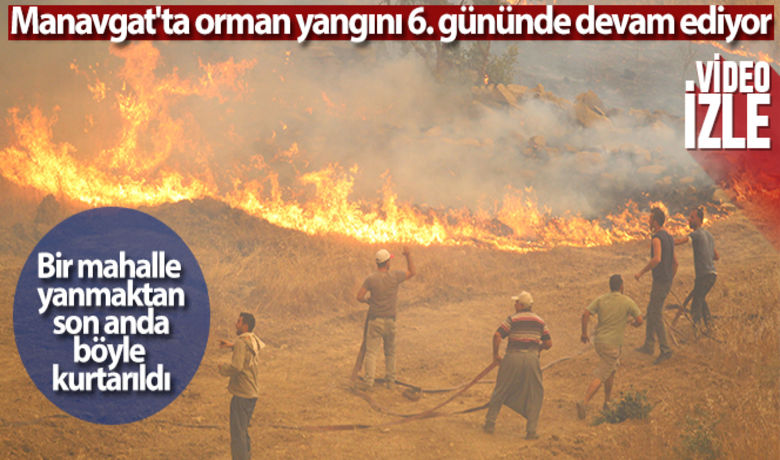 Bir mahalle yanmaktan son anda böyle kurtarıldı - Antalya'nın Manavgat ilçesindeki orman yangını 6. gününde Beydiğin Mahallesi'nde etkili oluyor. Mahalleli ve ekipler, evlere dayanan yangını güçlükle önleyebildi. İsa Akar - Ertuğrul Gün - Akif Yılmaz ANTALYA (İHA)