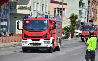 Azerbaycan’ın itfaiye konvoyu Samsun’a ulaştı
