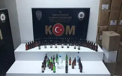 Samsun’da sahte içki ele geçirildi
