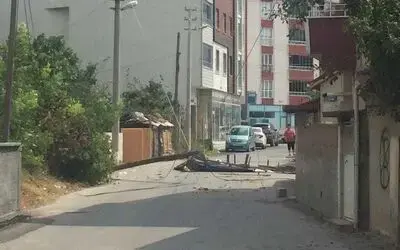 Bafra'da Rüzgardan Çatı Uçtu 