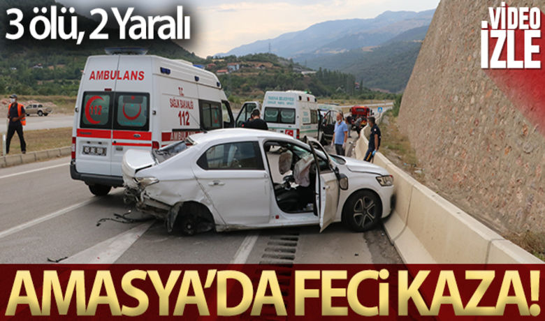 Amasya'da feci kaza - Amasya'nın Taşova ilçesinde otomobil ile kamyonetin çarpıştığı kazada anne ile 2 oğlu öldü, baba ve oğlu yaralandı.