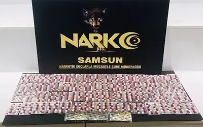 Samsun’da 2 kişi bin 8 adet uyuşturucu hapla yakalandı
