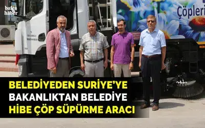 Bakanlıktan Bafra’ya Hibe Çöp Süpürme Aracı