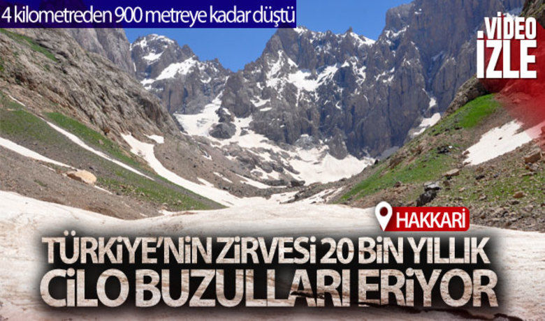 Türkiye'nin zirvesi 20 binyıllık Cilo buzulları eriyor - Dünyada ve Türkiye`de küresel ısınmayla birlikte ortaya çıkan iklim değişikliğinin etkisiyle, 20 bin yıllık Cilo buzulları, 4 kilometreden 900 metreye kadar düştü. Metin Tek