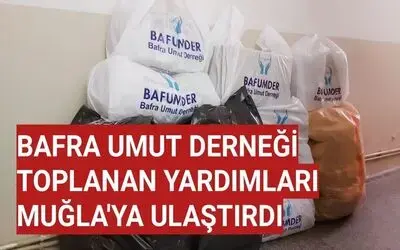 Bafra’dan Muğla’ya destek