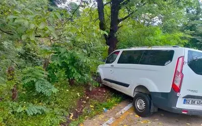 Samsun’da minibüs ağaca çarptı: 2 yaralı
