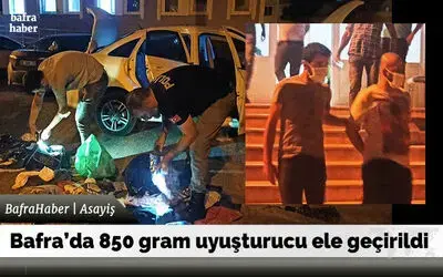 Bafra’da 850 gram uyuşturucu ele geçirildi