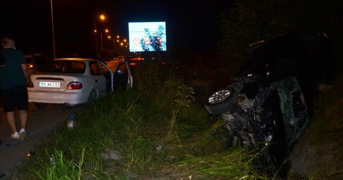 Bafra’da zincirleme kaza: 4 yaralı