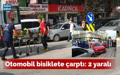 Otomobil Bisiklete Çarptı: 2 Yaralı