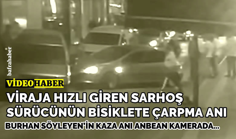 Manset sarhos surucunun burhan soyleyen e carpma ani guvenlik kamerasinda