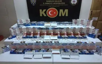 Samsun’da 46 bin 600 dal kaçak makaron ele geçirildi: 4 gözaltı

