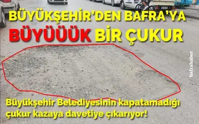 Büyükşehir Belediyesinin Kapatmadığı Çukur Kazaya Davetiye Çıkarıyor
