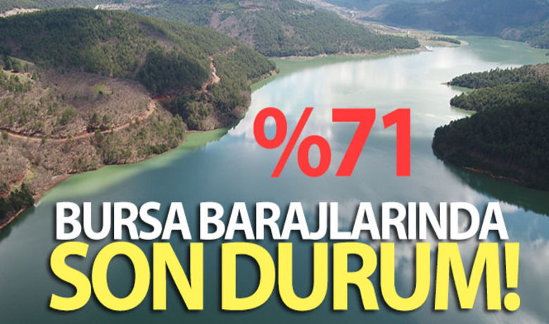 Bursa barajlarında son durum - Bursa'nın içme suyu temin eden Doğancı ve Nilüfer barajlarında son durum açıklandı. Haziran ayı başlarında yüzde yüz dolu olan barajların ortalama su seviyesi yüzde 71 olarak açıklandı.