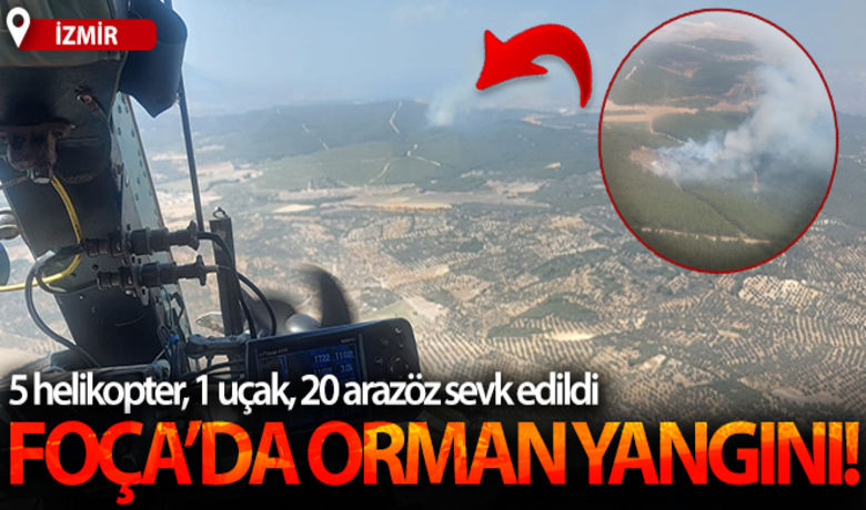 İzmir Foça'da ormanlık alanda yangın! - İzmir’in Foça ilçesindeki ormanlık alanda yangın çıktı. Bölgeye, 5 helikopter, 1 uçak, 20 arazözün sevk edildiği belirtildi.