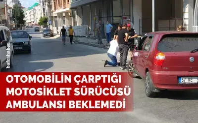 Otomobilin Çarptığı Bisiklet Sürücüsü Ambulansı Beklemedi