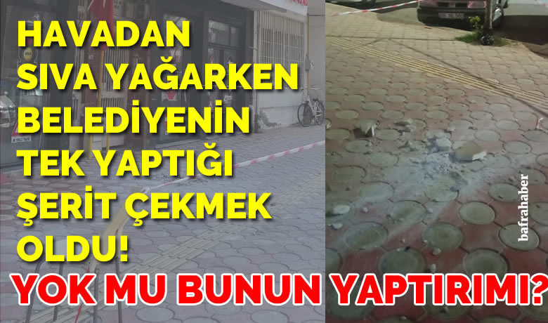 Balkondan Düşen Sıvalar Tehlike Saçıyor - Bafra’nın Gençlik Caddesi’ndeki bir apartmanın balkonlarından düşen sıvalar tehlike saçıyor. 