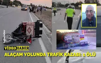 Alaçam’da otomobil üç tekerli motosiklete çarptı: 1 ölü