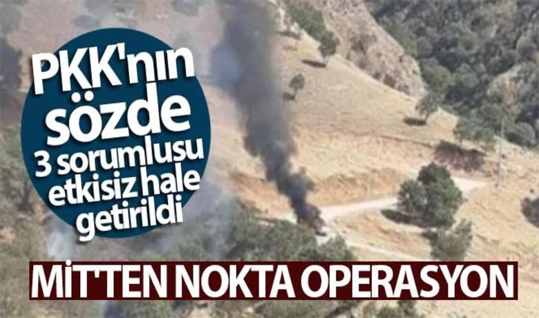 MİT'ten sınır ötesinde terör örgütüne ağır darbe! - MİT tarafından düzenlenen operasyonda Irak'ın kuzeyindeki Gara, Kandil ve Sincar’da sorumlu seviyede faaliyet gösteren 3 PKK/KCK mensubu etkisiz hale getirildi.