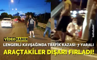 Lengerli Kavşağında trafik kazası: 7 yaralı