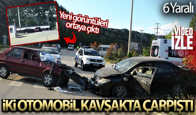 6 kişinin yaralandığı kazanınyeni görüntüleri ortaya çıktı - Karabük’te iki otomobilin çarpışması sonucu 6 kişinin yaralandığı kaza anı güvenlik kamerasına yansıdı.